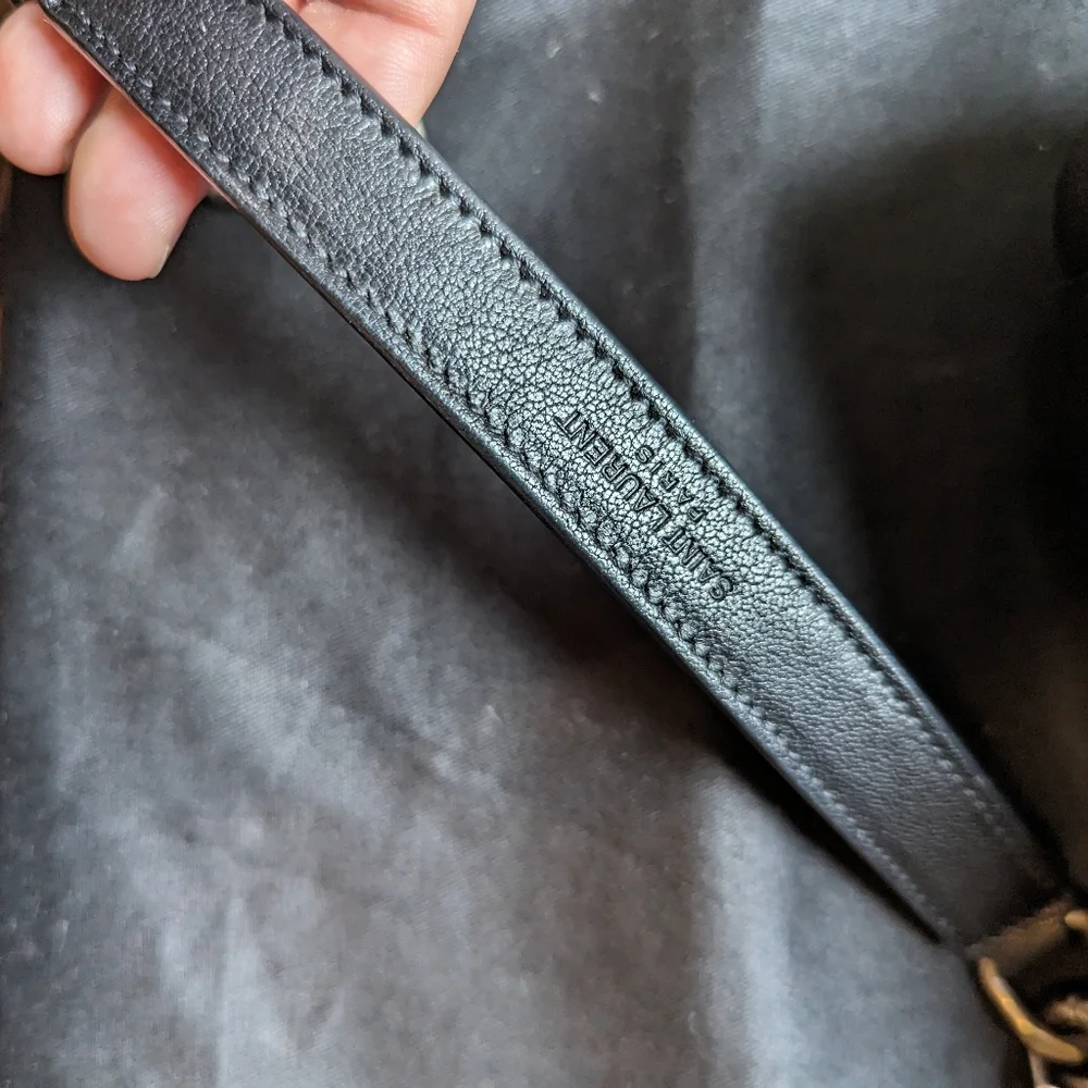 YSL College Black Gunmetal Bag Purse